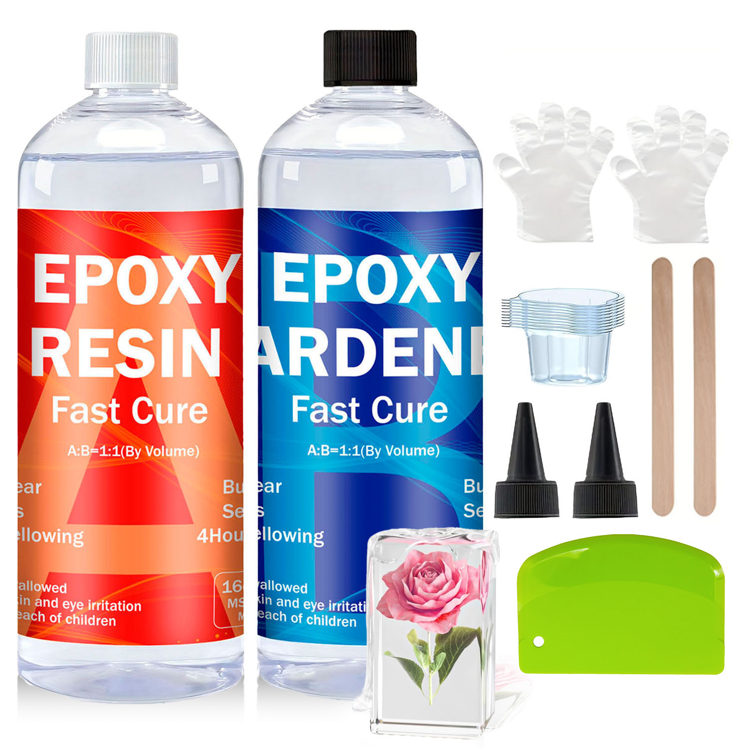 Resin Jewelry Kit - Şeffaf Epoksi Reçine Kiti 8oz/16oz/32oz Kabarcıksız