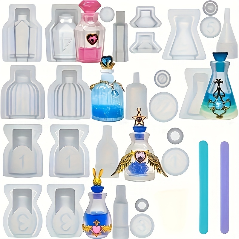 Resin Jewelry Kit - 5 Parçalı Parfüm Şişesi Reçine Silikon