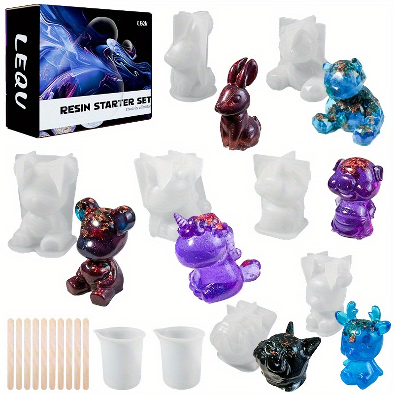 Resin Jewelry Kit - 19 Parça Reçine Kalıp Seti, Reçine