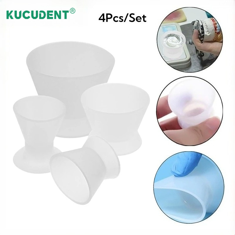 Mixing Cup Silicone - 4 Parça/Set Diş Hekimliği Silikon Karıştırma