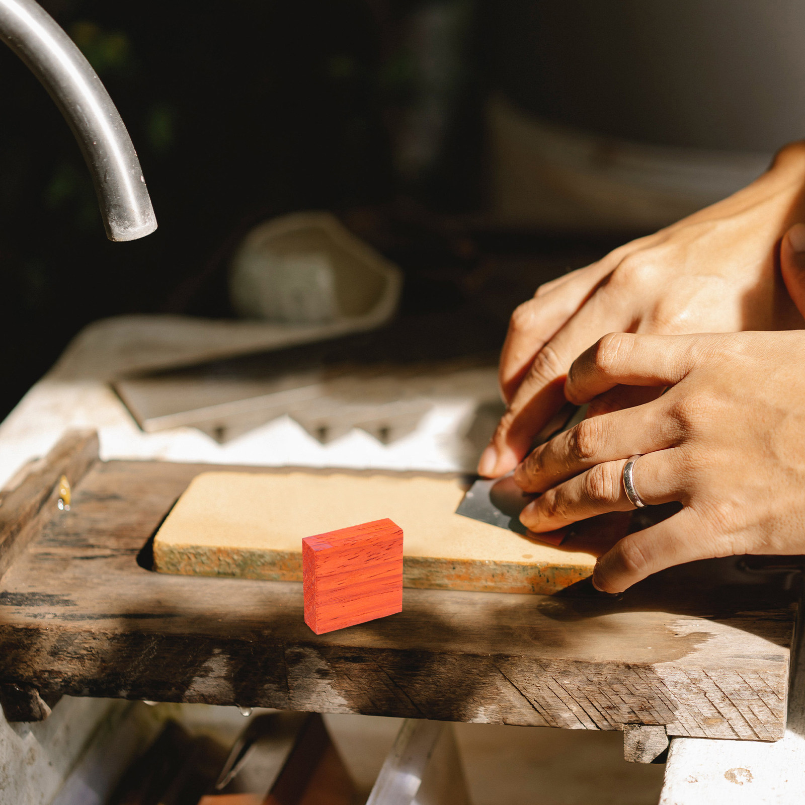 Wood Ring Blank - 4 Adet El Yapımı Ahşap Yüzük