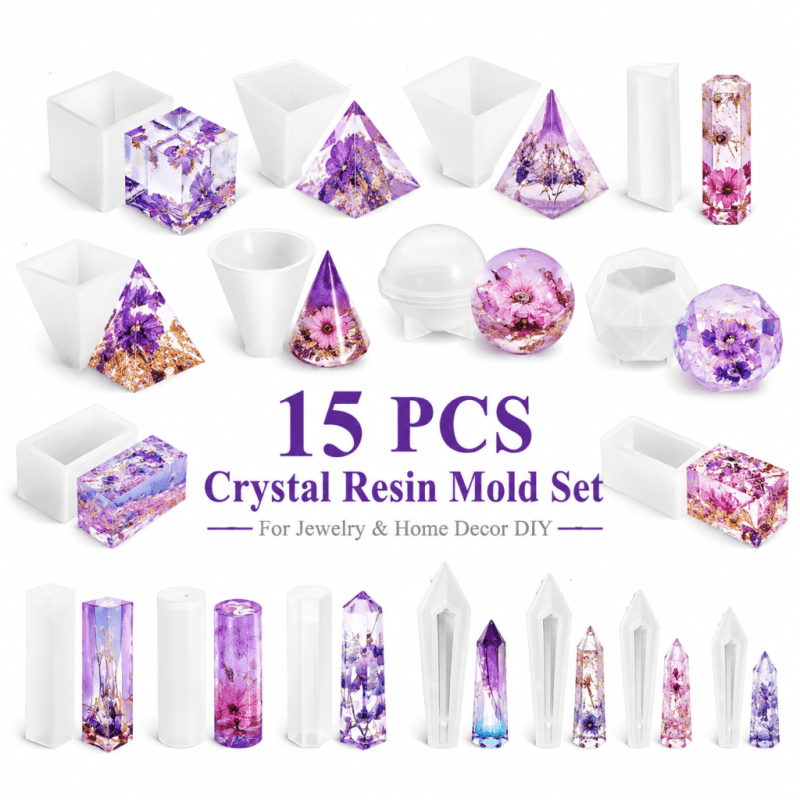 15 adet Kristal Reçine Silikon - Resin Jewelry Kit incelemesi ve fiyatı