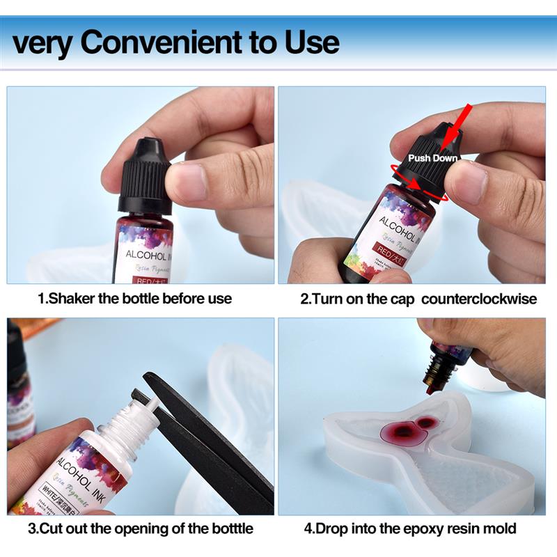 1 Set epoksi reçine Pigment ki - Resin Dye Alcohol incelemesi ve fiyatı